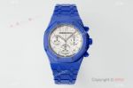 APS Factory Audemars Piguet Royal Oak 41mm Calibre 4401 Movement White Face Blue Band Watch
